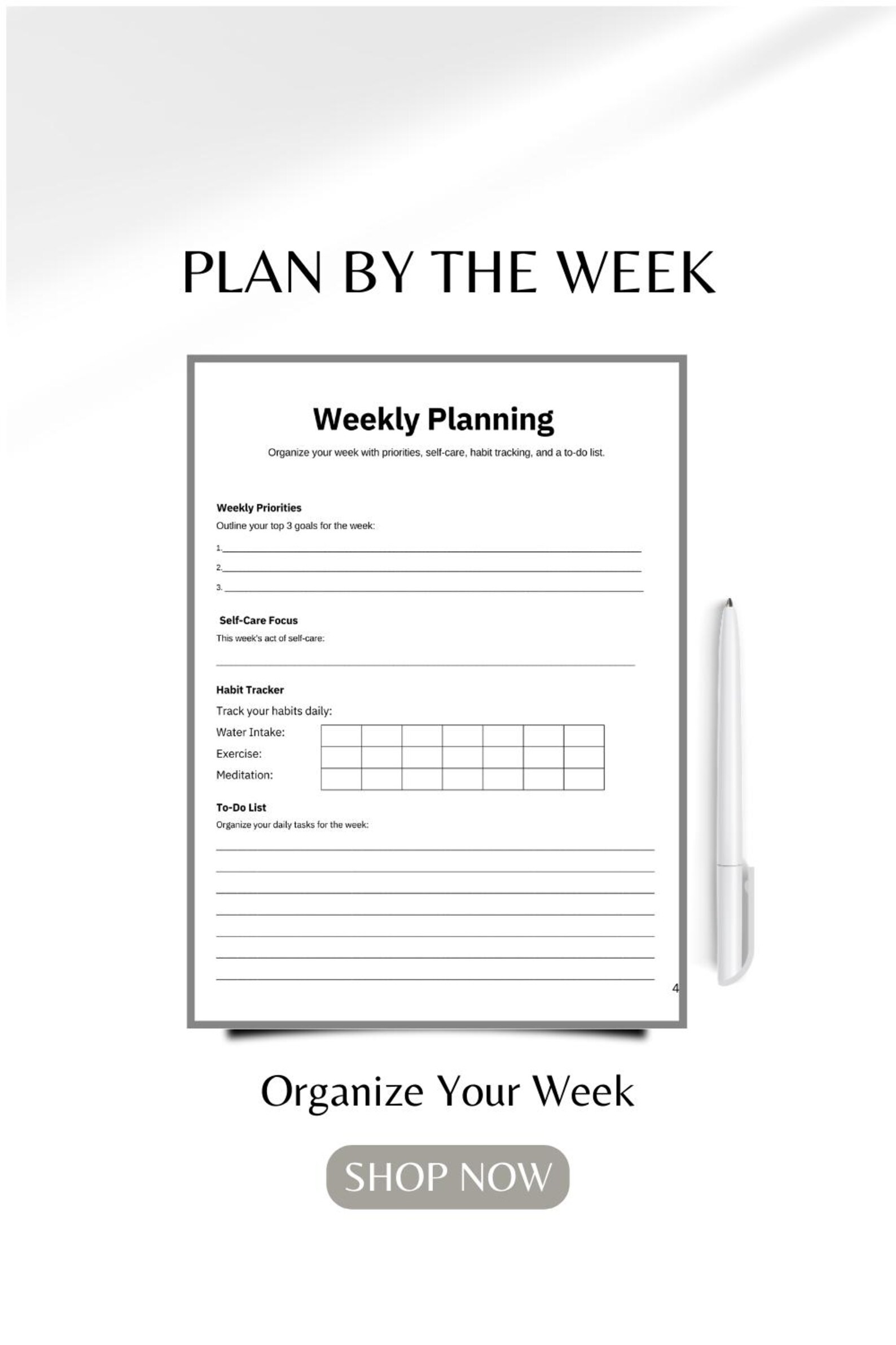 2025 Printable Planner 200-page Printable PDF for Goal Setting, Self ...