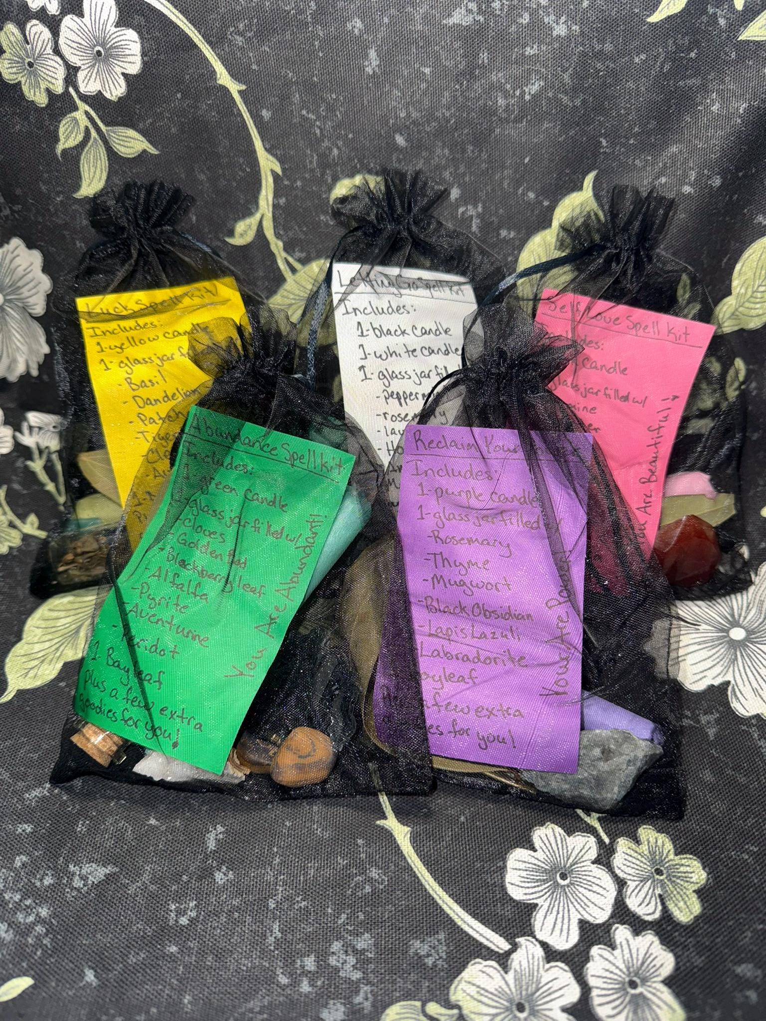 Beginner Witch Mini Spell Kit | Herbs, Crystals & Candle - Etsy