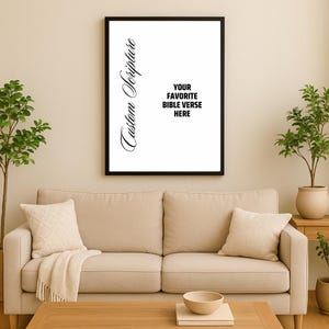 Personalized Bible Verse Print: Custom Christian Wall Art, Scripture Gift (Unframed)