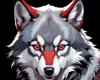 Red Wolf VTUBER Pngtuber for Veadotube / Vtubing Kick Twitch Discord Streaming! Wolves Animals