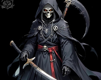 GRIM (Reaper / Death) VTUBER Pngtuber for Veadotube / Vtubing Kick Twitch Discord Streaming!
