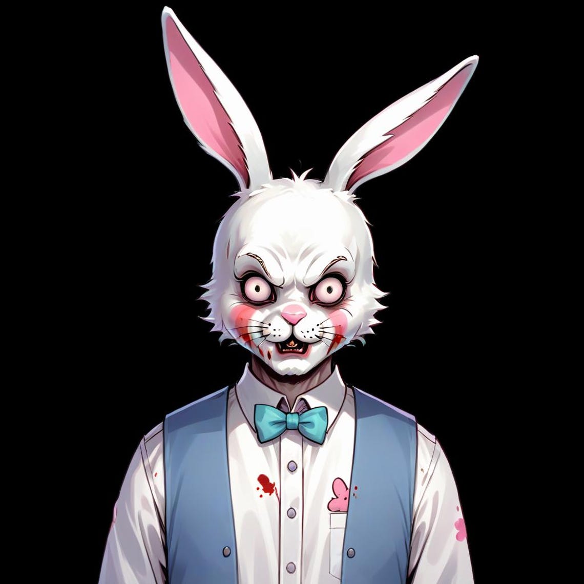 Serial Killer Bunny VTUBER Pngtuber for Veadotube / Vtubing Kick Twitch ...