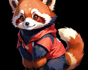 Roter Panda VTUBER Pngtuber für Veadotube / Vtubing Kick Twitch Discord Piercing!