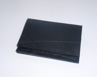 Recycled Rubber Mini Wallet with Hook and Loop Closure