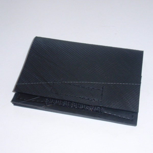 Recycled Rubber Mini Wallet with Hook and Loop Closure