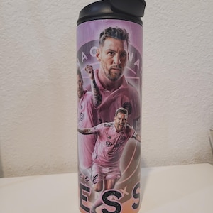 Personalized Messi tumbler, MESSI water bottle, 20oz Tumbler, custom soccer tumbler, great gift, Messi Miami, SOCCER, FUTBOL, Argentina