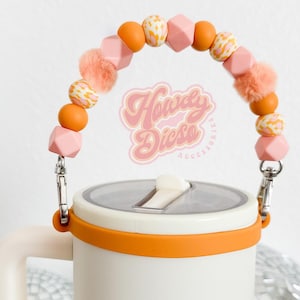 Stanley Cup handle , water bottle handle, Stanley Cup Accessories, Tumbler Handle, Silicone Bead handle, tumbler chain, handle for tumbler