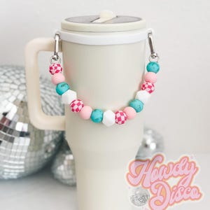 Stanley Cup handle , water bottle handle, Stanley Cup Accessories, Tumbler Handle, Silicone Bead handle, Gifts for her, handle for tumbler