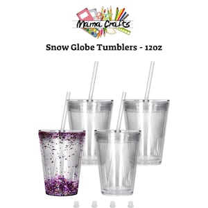 DIY Snow Globe Tumbler: 12oz BPA-Free Acrylic Double Wall Cup