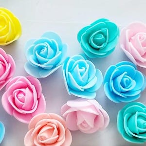 Mixed Color Foam Roses: 1.5&quot; DIY Craft Flowers