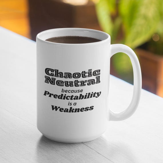 Funny D and D Alignment Ceramic Mug, Chaotic Neutral Tea Cup - D&D Coffee  Cup, Nerdy Kitchen Decor, Role Playing Game