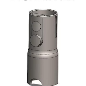 May include: A cylindrical, gray digital file holder with a rounded base and two circular indentations. The text "DIGITAL FILE" is printed in black at the top of the image.