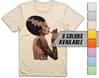 Camiseta para hombre La novia de Frankenstein V44, todas las tallas S-5XL, 8 colores disponibles