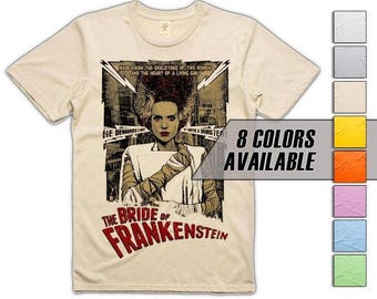 Camiseta para hombre La novia de Frankenstein V54, todas las tallas S-5XL, 8 colores disponibles