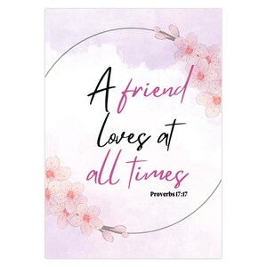 Klappkarte für Freunde und Geliebte, Bibel - Sprüche 17:17
