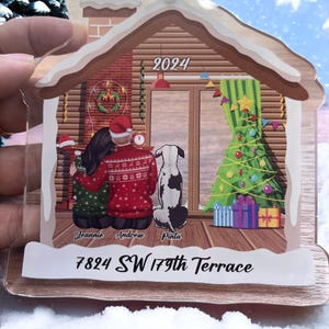 Personalized Family Christmas Ornament - Custom House Address Keepsake