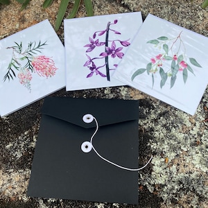 Original Australian Botanical Artwork Gift Cards -Set of 3