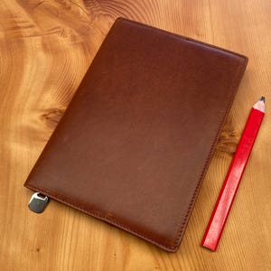 A5 sized leather notebook , lined planner or diary