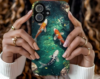 Koi Fish Pond Phone Case: Nature-Inspired Durable Cover