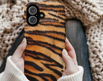 Tiger Print Phone Case: Durable Safari Style Cover