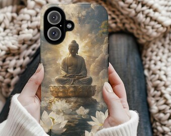 Lotus Buddha Phone Case: Spiritual Zen Design, Tough Cover