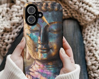 Luminous Buddha Phone Case: Spiritual Aura Design, Tough Cover