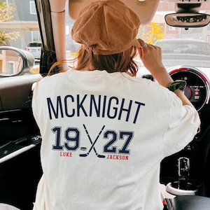 Camiseta de hockey personalizada: nombre y número personalizados, regalo deportivo