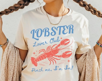 Hummer-Grafik-T-Shirt: Komfortfarben Küstennautik-Shirt