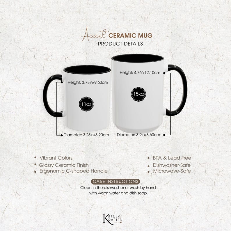 Personalisierte Blumen-Nana-Tasse: Akzent-Kaffeetasse Bild 7