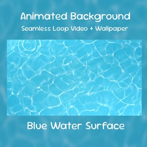 Blue Ocean Water Anime Animated Background| Summer Aqua Glow, Pool Vibe, Twitch Overlay, VTuber Stream