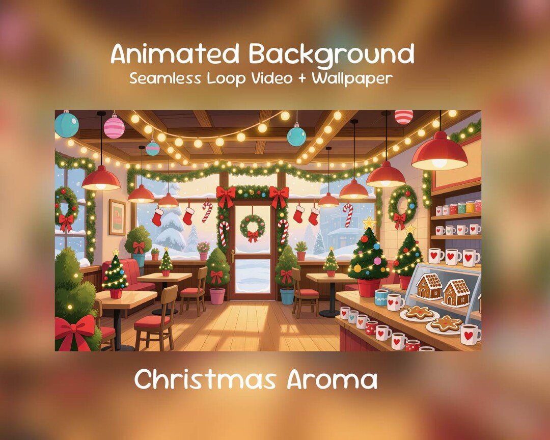 Christmas Aroma Animated Background: Twitch Overlay, Vtuber Stream - Etsy
