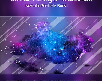 Transición de estallido de partículas de nebulosa Stinger - Galaxia púrpura, OBS Stinger / Transición de transmisión / Transición de Streamlabs / Twitch