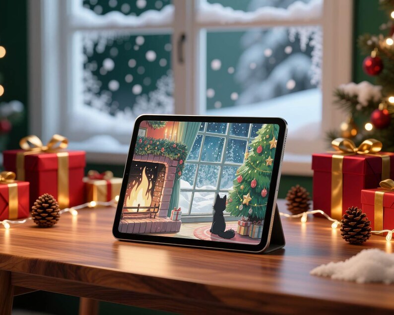 Christmas Whisker Animated Background: Twitch Overlay, Vtuber Stream - Etsy