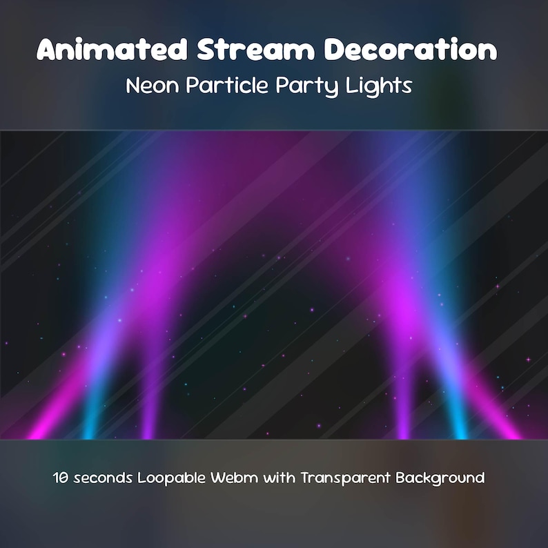 Neon Particle Party Lights Animated Stream Decoration: Colorful ...
