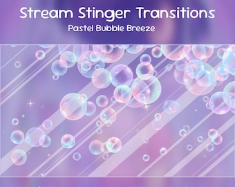 Pastel Bubble Breeze Stinger Transition - Soft Summer, OBS Stinger | Stream Transition | Streamlabs, Youtube Kick, Twitch