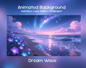 Animated Background- Sea, Beach, Ocean, Beach | Twitch Overlay, VTuber Stream