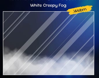White Creepy Fog Animated Stream Decorations | Horror Haze| Spooky Mist Goth | Vtuber  Overlay Assets