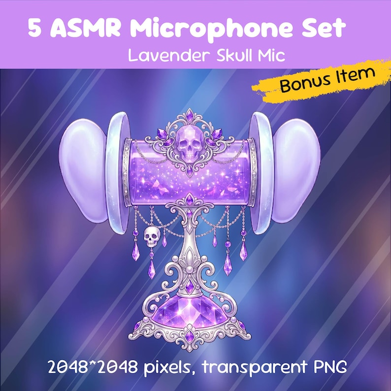 Vtuber ASMR Microphone Assets | Vtuber Props, Live2d, Overlay, Twitch ...