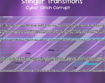 Transición de Stinger corrupta de Cyber Glitch - OBS Stinger / Transición de transmisión / Transición de Streamlabs / Transición de Stinger / Twitch