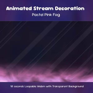 Loopbara pastellrosa dimma animerade streamdekorationer | Mjukt rodnadsdis | Drömlikt rosendis | Twitch Vtuber-överläggstillgångar