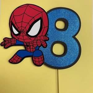 Spidey, Glitter Cake Topper, Boy Super Hero, Super Hero Cake Topper Personalized, Spider Man Cake Topper
