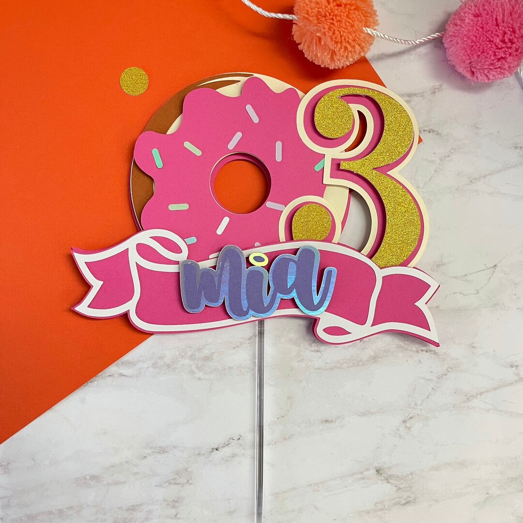 Donut Cake Topper Personalized Cake Topper 3d Cake Topper Donut Grow Donut Cake Topper Personalized Cake Topper 3d Cake Topper Donut Grow