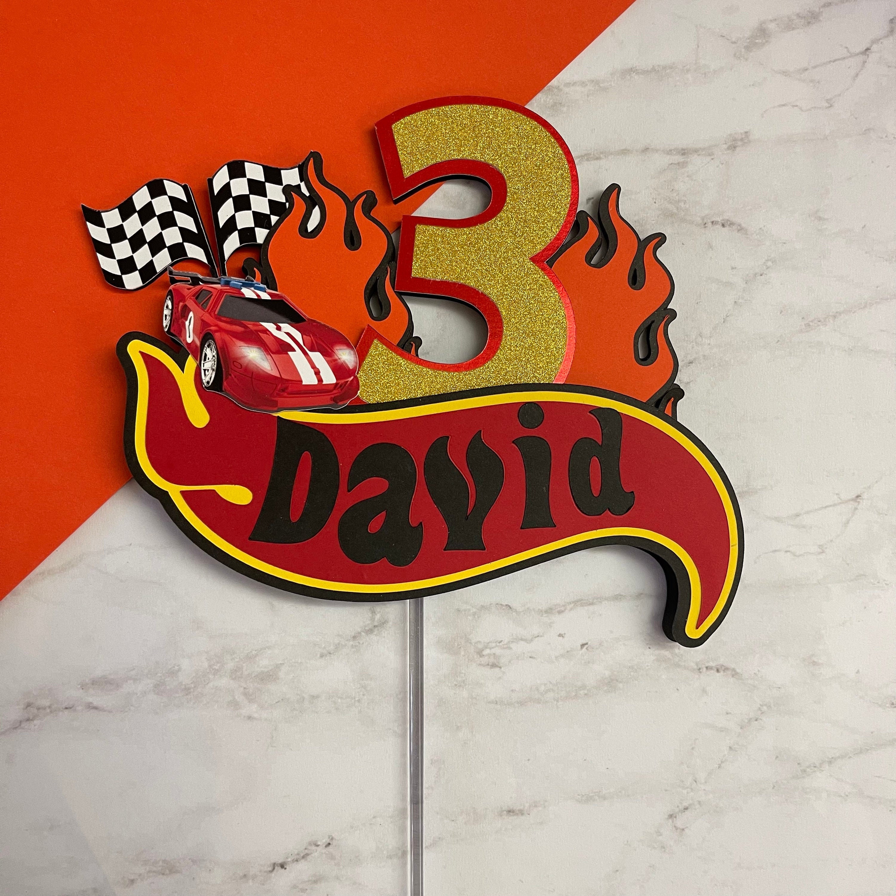 Hot Wheels Cake Topper Personalized Cake Topper 3D Cake | Etsy