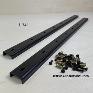 Support de profilé en C en acier pour table, 2 pièces