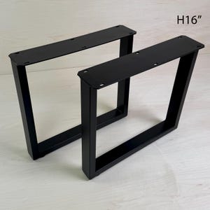 H 16 inch Metal Coffee Table Legs DIY Steel Legs for Table 2 pcs