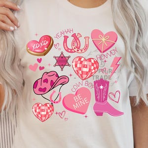 Retro Howdy Valentine Png, Valentine Cowboy Western PNG, Western Png, Valentine Behavior Png, Heart Love Png, Trendy Valentine Png