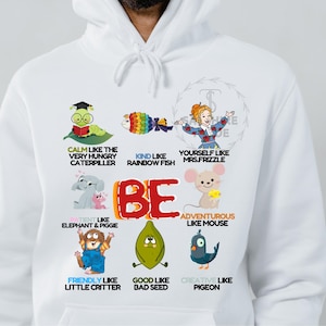 Children's Character Affirmations Png, Teacher Library Book Club Kindergarten School Png, Back To School, Positive Kid School Png