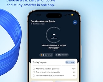 LCSW Exam Prep 2026 — 3 Months Full Access | 1,350 Practice Questions with Rationales, 5 Full Timed Mock Exams, Flashcards, Personal Tutor