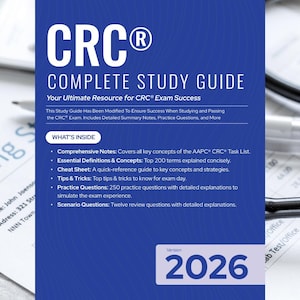 CRC® eBook 完全版試験対策ガイド（ノート、模擬試験、定義、チートシート付き）