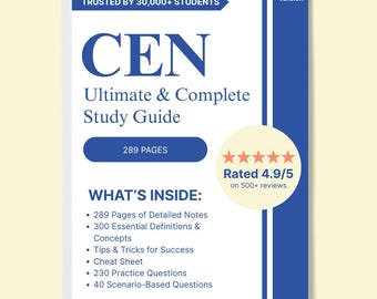 CEN Exam Complete Study Guide: 289 Pages of Essential Content & Practice Questions